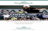 WelCome To S TenniS · WelCome To Saddlebrook TenniS Home of the Tournament Preparation Program 1 Saddlebrook Tennis trains players of any age or ability level and offers: u The world’s