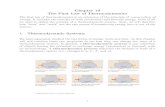 Chapter 19 The First Law of Thermodynamics 1 Thermodynamic ... · 2.1 Work done by an isothermal expansion Let’s look at the work done by the isothermal expansion of a gas as the
