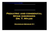 Pediatric and congenital Spine disorders Dr. T. Myles...• The spinal nerve is associated with the caudal area of the sclerotome, and the intersegmental artery is located either between