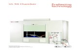 UL 94 Chamber digital - Fire Testing TechnologyTest Chamber Measuring principle Flammability of plastic materials subject to direct impingement of ﬂame External dimensions 1.47m