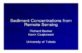 Sediment Concentrations from Remote Sensing Becker · —, 2010, Remote sensing of suspended sediment concentrations of large rivers using multi-temporal MODIS images: an example