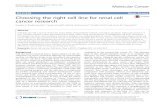 Choosing the right cell line for renal cell cancer research€¦ · Choosing the right cell line for renal cell cancer research Klaudia K. Brodaczewska1, Cezary Szczylik1, ... natural