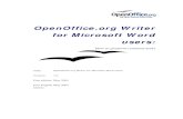 OpenOffice.org Writer for Microsoft Word users...2007/09/03  · OpenOffice.org Writer for Microsoft Word users: How to perform common tasks Title: OpenOffice.org Writer for Microsoft