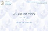 Data and Text Mining - IJSkt.ijs.si/PetraKralj/IPS_DMTM2_1920/DMTM-1-20191023-v2.pdf2019/10/23  · Data and Text Mining Course scope: - Data preprocessing Prof. dr. Bojan Cestnik
