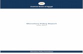 Monetary Policy Report - الصفحة الرئيسية · 2017. 9. 7. · Monetary Policy Report, June 2017 | Central Bank of Egypt 1 Foreword The objectives of the economic reform