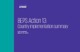 BEPS Action 13 - KPMG · 2020. 12. 22. · include (i) categorization as high risk of being audited, (ii) suspension/exclusion in special tax regimes, and (iii) suspension in the