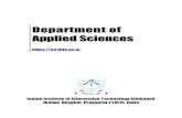 DDeeppaarrttmmeenntt ooff AApppplliieedd SScciieenncceess · 2020. 5. 28. · Biomechanics, Machine Learning (On long leave) B S Sanjeev, PhD (IISc Bangalore) Assistant Professor
