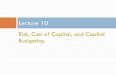 Lecture 10 - contents.kocw.netcontents.kocw.net/document/Fin1-L10.pdf · 2010. 12. 2. · Lecture 10 . Risk, Cost of Capital, and Capital Budgeting The Cost of Equity Capital Estimation