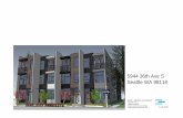 5944 36th Ave S Seattle WA 98118APPROX FAR: 6,665 x far 1.4 = 9,331 sf allowed AMENITY AREAS: 1,690 sf PARKING: 7 surface parking BUILDING TYPE: Townhouses UNIT COUNT: 8 UNIT SIZES: