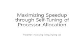 Maximizing Speedup through Self-Tuning of Processor Allocationdcslab.snu.ac.kr/courses/dip2016f/StudentPaperPresenta... · 2019. 3. 16. · Performance •Self-tuning imposes very
