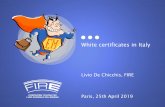 White certificates in Italy - ON FIREblog.fire-italia.org/wp-content/uploads/2019/05/2019-04... · 2019. 5. 2. · Energy savings evaluation methods starting from May 2017: Standard