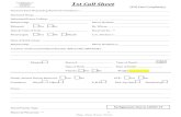 1st Call Sheet · 1st Call Sheet (Fill Out Completely) Deceased Name _____ Informant/Person Calling: _____