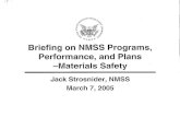 Briefing on NMSS Programs, Performance, and Plans -Materials Safety · 2012. 11. 20. · sp9f REQU - 0-V I-(in 0 Briefing on NMSS Programs, Performance, and Plans-Materials Safety