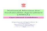 National Mission for Sustainable Agriculture (NMSA)agricoop.nic.in/sites/default/files/Final_guidelines_1.pdf · 2016. 7. 13. · soil & water conservation, water use efficiency,