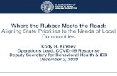 Where the Rubber Meets the Road: Aligning State Priorities to the … · 2020. 12. 3. · Where the Rubber Meets the Road: Aligning State Priorities to the Needs of Local Communities