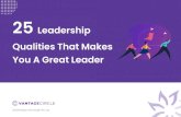 25 Leadership Qualities That Makes You A Great Leader...2020/09/25  · essential qualities of a good leader. It may be because humility often gets overshadowed by the flamboyance