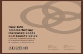 How B2B Telemarketing Increases Leads and Boosts Sales · 2020. 4. 22. · How B2B Telemarketing Increases Leads and Boosts Sales A 3D2B White Paper 3 Generating leads is top challenge