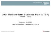 2021 Medium-Term Business Plan (MTBP) · Shift investment away from SpaceJet and into priority growth areas (energy transition, new mobility & logistics) 2018 MTBP (Total 3 Years)