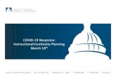 COVID-19 Response: Instructional Continuity Planning March 16th · 2020. 3. 20. · Introducing DCPS’ Instructional Continuity Plan Instructional Continuity District of Columbia