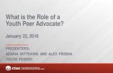 What is the Role of a Youth Peer Advocate? · Thank You . Title: Youth guided Author: Azaria Wittekind Created Date: 1/23/2018 2:00:23 PM ...