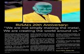 Evgenii Nikitin, RUSAL’s CEO RUSAL’s 20th Anniversary: “We are … · 2020. 4. 2. · RUSAL to confidently grow and develop further. I am sure that RUSAL has got many achievements