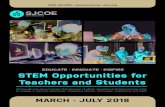 STEM Opportunities for Teachers and Students · 2019. 11. 15. · (209) 468-4880 • sjcoescience.org • sjcoe.org STEM Opportunities for Teachers and Students We provide innovative