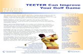 TEETER Can Improve PRODUCT Your Golf Game TRAININGteeterthailand.com/wp-content/uploads/2018/03/TEETER-can...TEETER Can Improve Your Golf Game To play your best golf game, it takes