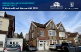 RESIDENTIAL HMO INVESTMENT OPPORTUNITY · 2020. 11. 27. · RESIDENTIAL HMO INVESTMENT OPPORTUNITY. 1 12 Kenton Road, Harrow, HA1 2BW EXECUTIVE SUMMARY • Located 0.4 miles from