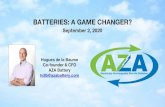BATTERIES: A GAME CHANGER? - Solar Industry Forumsolarindustryforum.com/.../AZA-Advanced-Zinc-Air-Batteries-PVStora… · to $ cents 3.3 per kWh (using Zinc-air batteries in 2030)