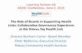 Learning Session A6 AOHC Conference, June 2, 2015 · 2016. 1. 11. · Perth and SF hospitals . CCAC . Public Health . Rideau Valley Diabetes Services . Addictions . Mental Health