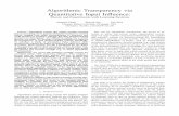Algorithmic Transparency via Quantitative Input Inﬂuence · 2020. 7. 14. · Algorithmic Transparency via Quantitative Input Inﬂuence: Theory and Experiments with Learning Systems