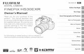 BL01656-201 DIGITAL CAMERA Before You Begin FINEPIX … · 2012. 4. 13. · DIGITAL CAMERA FINEPIX HS30EXR Owner’s Manual Thank you for your purchase of this product. This manual