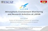 Atmospheric Environment Monitoring and Research Activities at … · 2020. 9. 9. · LAPAN is the Indonesian national institute responsible for administration, research, and development