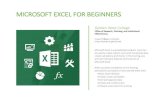 MICROSOFT EXCEL FOR BEGINNERSresearch.gwchb.net/.../2019/11/Excel-for-Beginners-Guide.pdfMicrosoft Excel for Beginners Training 5 Figure 9. Cell range A2:A5 Figure 10. Cell range A2:B10.
