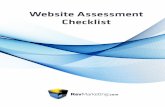 Website Assessment Checklist · 2020. 6. 25. · Website Assessment Tool Website Assessment Checklist Welcome to the Rev Marketing Website Assessment Checklist. Our companies have