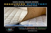 CASITA TRAVEL TRAILER OWNERS RESOURCES DIRECTORY · 2020. 12. 29. · 13 Overnight Rv Parking 14 Passport America 14 Traveling Mailbox. Casita Travel Trailer Owners Resources Directory