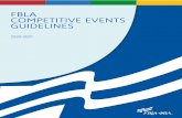 FBLA COMPETITIVE EVENTS GUIDELINES · 2020. 9. 16. · From time to time new events will be piloted before being added to the regular competitive events program. Those events will