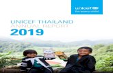 UNICEF THAILAND ANNUAL REPORT 2019 · 2020. 6. 10. · UNICEF Thailand Annual Report 2019 I 5 most from 2013 to 2018. When discounted for inequality however, Thailand’s HDI falls