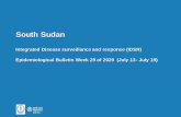WHO in South Sudan...o In week 7, 2019, South Sudan started case-based surveillance for Influenza Like Illness (ILI) and Severe Acute Respiratory Infection (SARI) cases through systematic