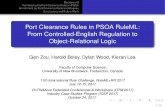 Port Clearance Rules in PSOA RuleML: From Controlled ...ruleml.org/talks/PortClearanceRulesPSOARuleML-talk.pdf · Formalizing the Port Clearance Rules in PSOA Enrichment by Port Clearance
