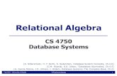 Relational Algebra - University of Virginia School of ...up3f/cs4750/slides/4750meet20-21-RA.pdf · Relational Algebra (RA) • A data model is not just structure • Needs a way