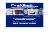 PeakTech 3725 Bedienungsanleitung/ Operation manual … · 2020. 3. 19. · 2 V 1 mV 20 V 10 mV 200 V 100 mV 1000 V 1 V ±0,8% rdg.+2dgt. Input impedance: 10 M Ω Overload protection: