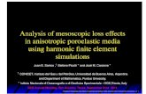 Analysis of mesoscopic loss effects in anisotropic poroelastic media using harmonic ﬁnite element simulations · viscoelastic transversely isotropic (VTI) media at long wavelengths.