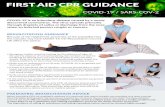 FIRST AID CPR GUIDANCE · Guidance for first responders and others in close contact with symptomatic people. FIRST AID CPR GUIDANCE | COVID-19 / SARS-COV-2 First Aid Awards Ltd Awards