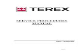 SERVICE PROCEDURES MANUAL - Terexconstructionsupport.terex.com/_resources/filestore... · Terex machines are warranted to be free from defects in material and workmanship under normal