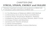 CHAPTER ONE STRESS, STRAIN, ENERGY and FAILUREmeqpsun/Notes/Chapter1.pdf · 2011. 9. 15. · CHAPTER ONE STRESS, STRAIN, ENERGY and FAILURE * Review important concepts and equations