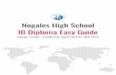 Nogales High School IB Diploma Easy Guide...The IB Diploma is a 2-year course of study. All IB students study 6 subjects from different academic areas of which 3 are studied at a higher