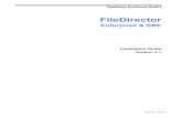 FileDirector Installation Guide Version 3 · BACKUP COPY You may make whatever copies you deem appropriate from the FileDirector "delivery" Compact Disc, the Programs, Example Files