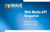 Web Media API Snapshot - World Wide Web Consortium · 3/30/2020  · HATF -HTML5 API Task Force John Riviello (Comcast) Web Media API Snapshot-Based on HTML5-Functional guidelines