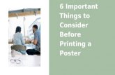 6 Important Things to Consider Before Printing a Poster